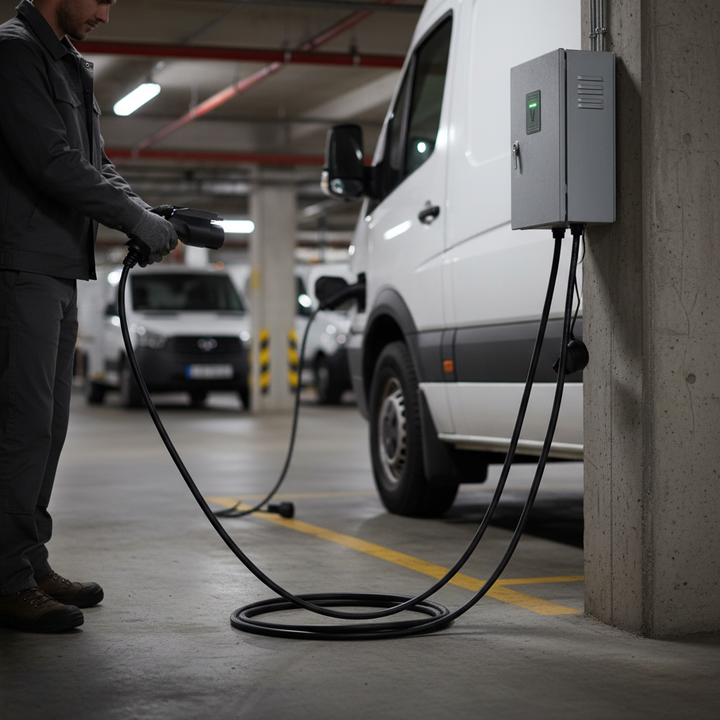 Premium Type 1 Tethered Charging Cable 5/10 Metre Length - 16/32 Amp with Plug for Electric Vehicle Charging