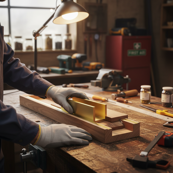 Premium Plain Finish Brass Channel 15.8mm x 15.8mm x 1.6mm - High Corrosion Resistance and Good Machinability