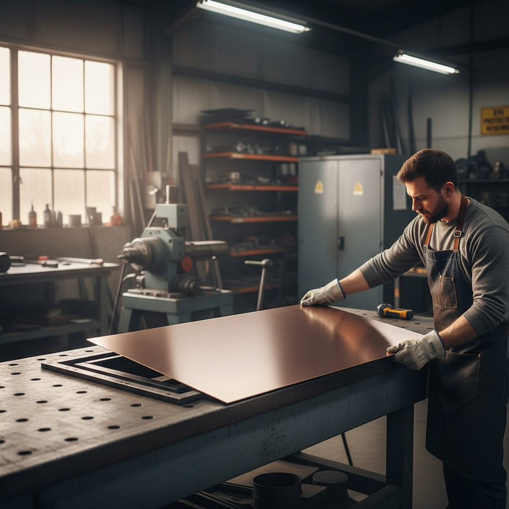 Premium 2000mm x 1000mm x 3mm Brushed Polished Copper Sheet for Architectural and Commercial Use