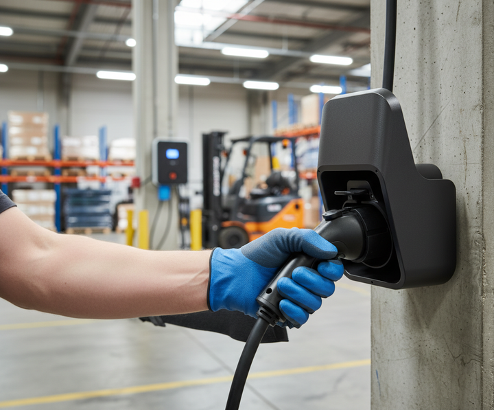 Premium Remote Wall Mount for Type 2 Charging Plug Holster and Cable Hook for EVs