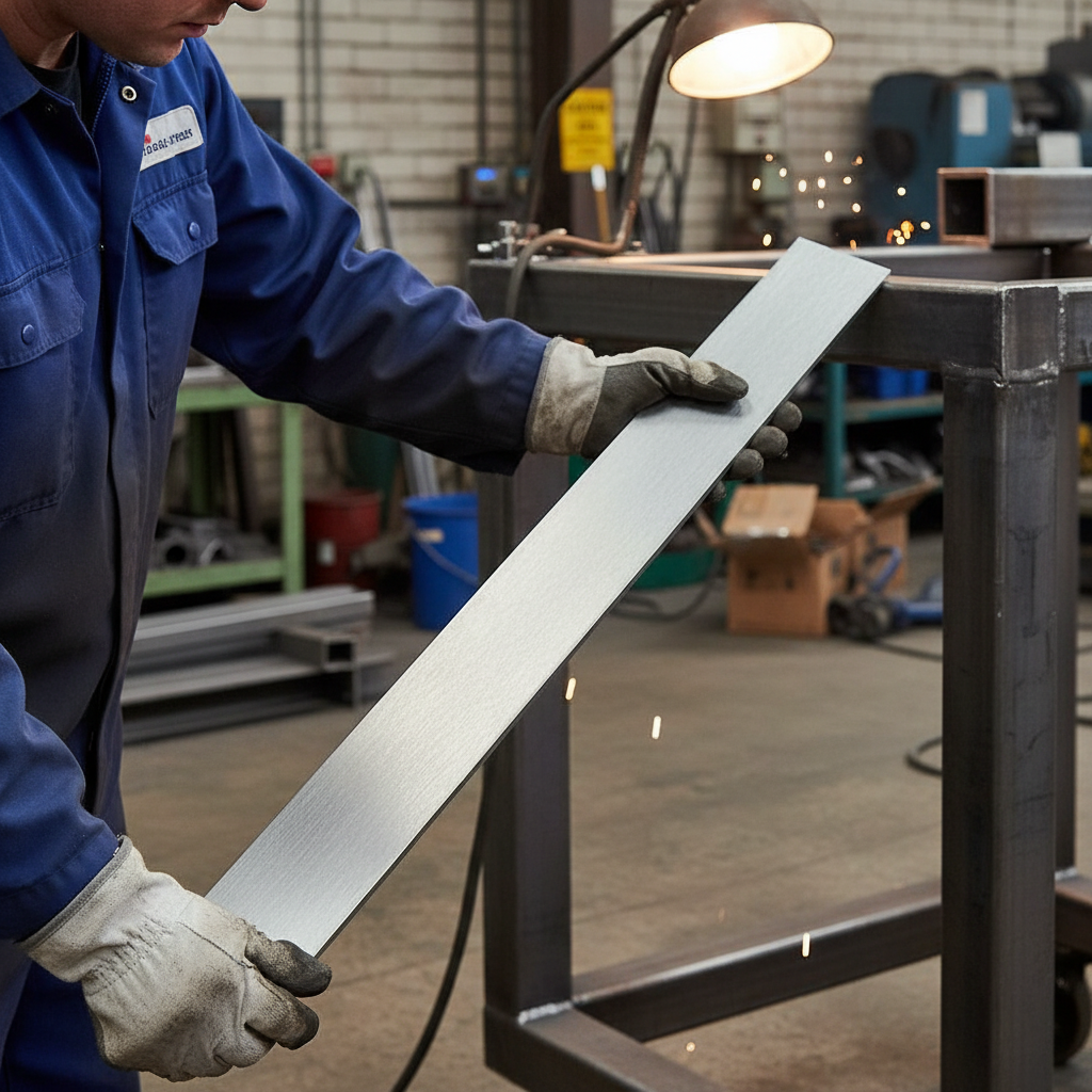 Premium 50mm x 3mm Brushed Polished Stainless Steel Flat Bar - Marine Grade 316L with High Corrosion Resistance
