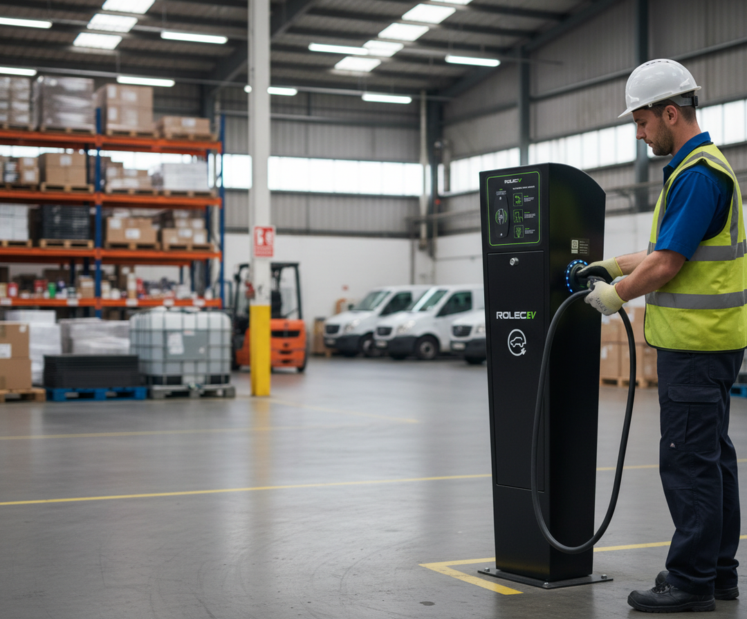 Premium Intelligent EV Charging Pedestal - 22kW Output with Universal Socket and Dynamic Load Balancing Features