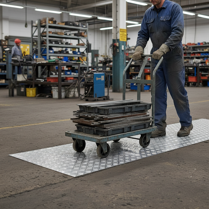 Premium Heavy Duty Aluminium Chequer Plate 2000mm x 1000mm x 1.5mm - Five Bar Tread for Versatile Industrial Applications