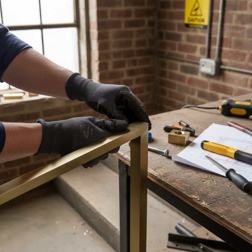 Professional 8mm Brushed Polished Brass Square Bar - High Corrosion Resistance, Ductile Material for Architectural Applications