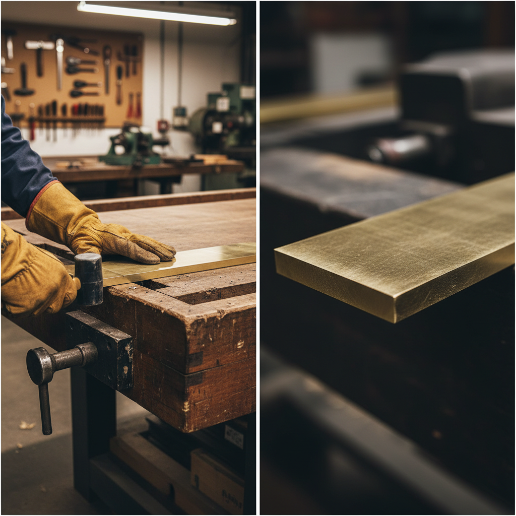 Premium 19mm x 9.5mm Plain Finish Brass Flat Bar - High Corrosion Resistance and Ductile Material for Versatile Applications