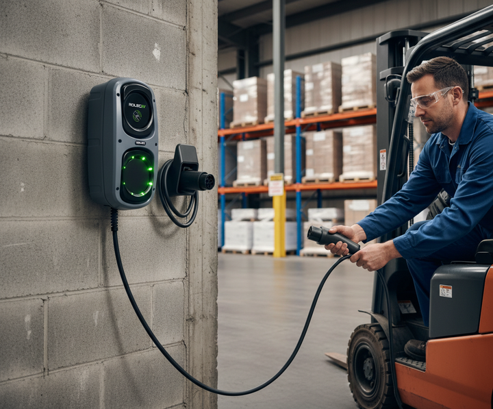 Premium Intelligent EV Charging Unit with Type 2 Tethered Lead and Dynamic Load Balancing for Fast Charging