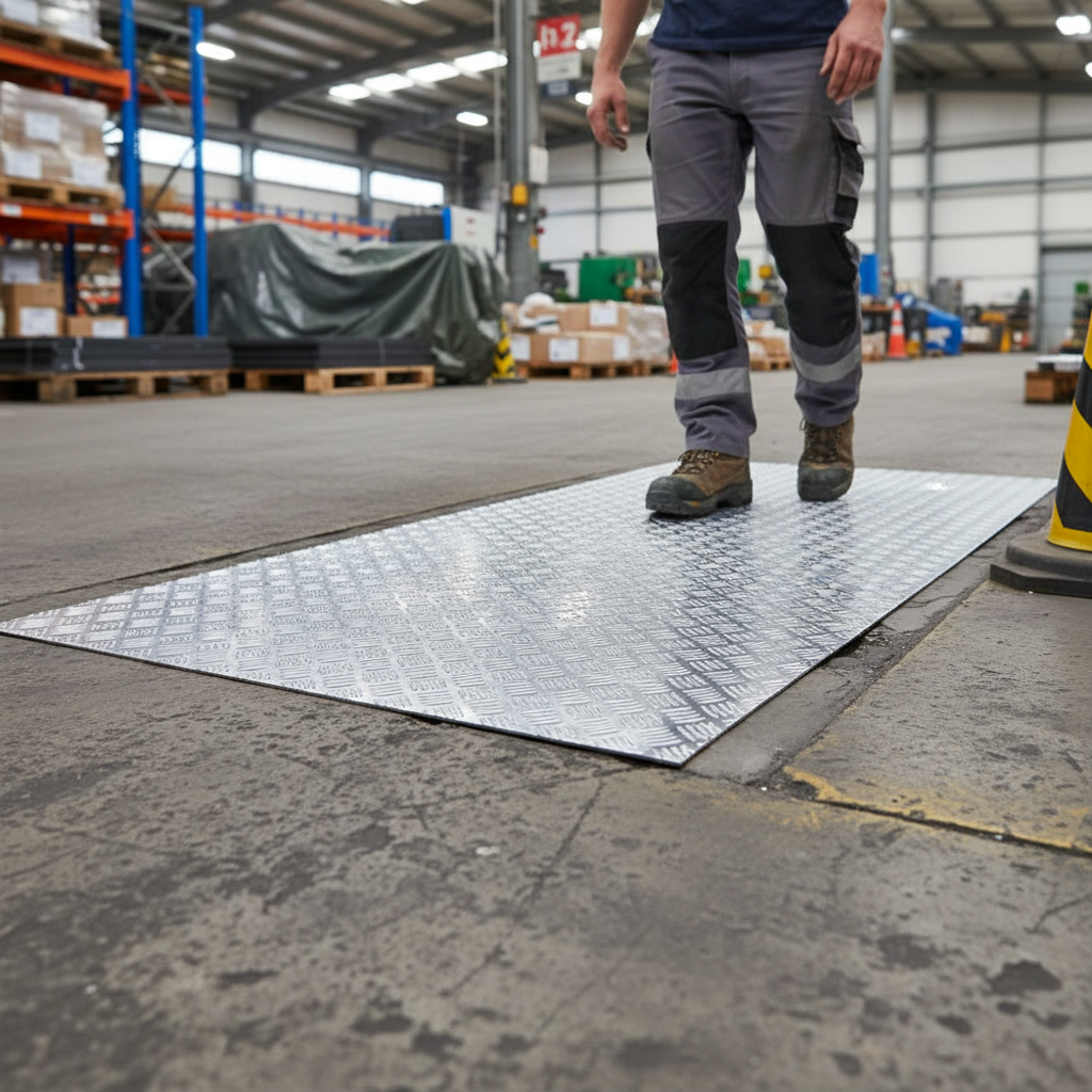 Premium Heavy Duty Aluminium Chequer Plate 2500mm x 1250mm x 2mm - Five Bar Tread Plate for Durability and Style 2500 × 1250 × 2 mm – photo 1 of 2