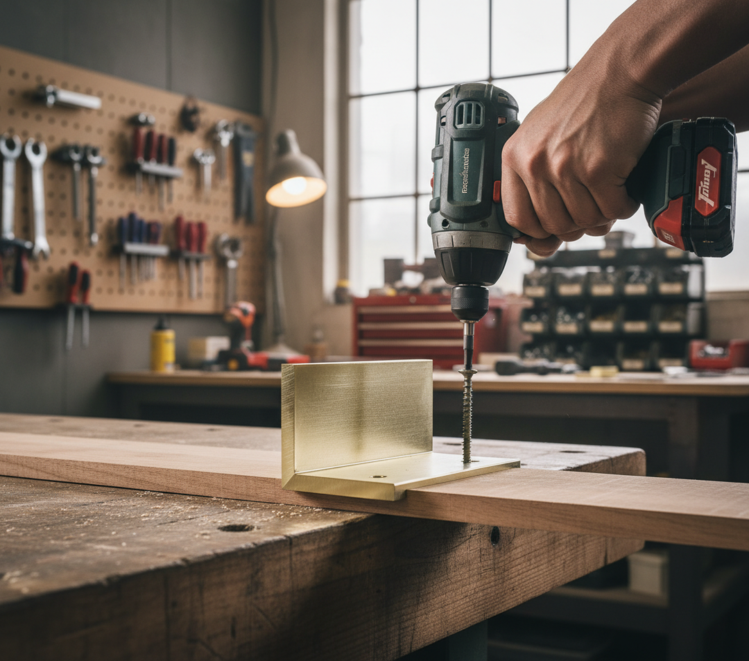 Premium Plain Finish Brass Angle 63.5mm x 63.5mm x 3.2mm - High Strength and Corrosion Resistant Alloy for Decorative Applications