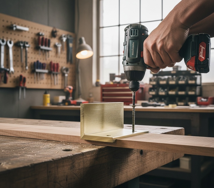 Premium Plain Finish Brass Angle 63.5mm x 63.5mm x 3.2mm - High Strength and Corrosion Resistant Alloy for Decorative Applications