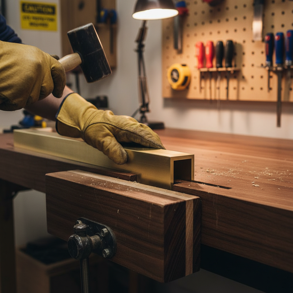 Premium Plain Finish Brass Channel 12.7mm x 12.7mm x 1.6mm - High Corrosion Resistance and Ductile Material for Versatile Applications