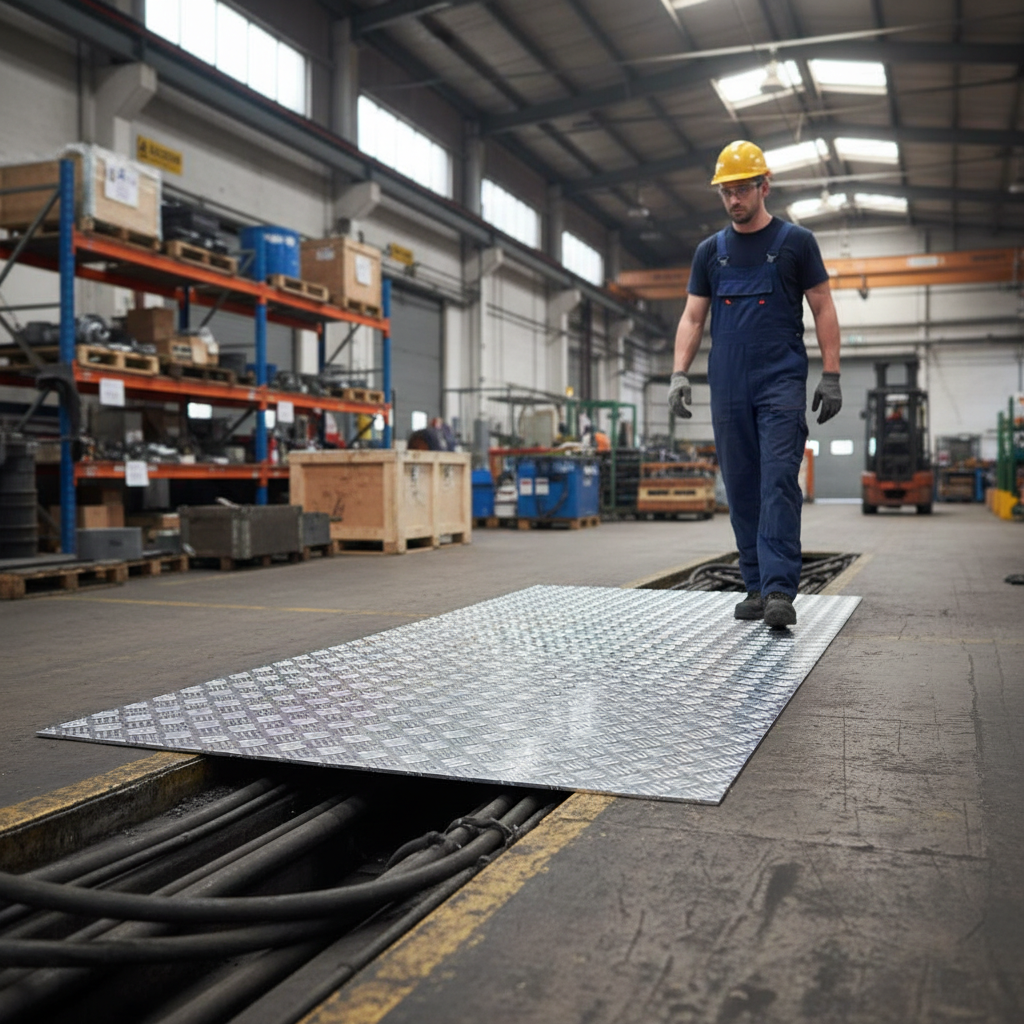 Premium Heavy Duty Aluminium Chequer Plate 3000mm x 1500mm x 6mm - Five Bar Tread for Flooring and Trailers