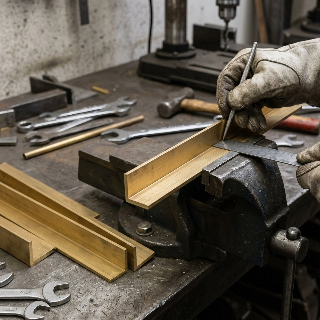 50.8mm x 25.4mm x 6.3mm Brass Corner Section CZ130 50.8 × 25.4 × 6.3 mm – photo 1 of 2