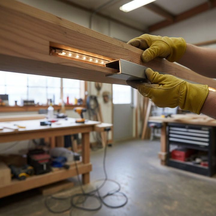 Premium Structural Alloy Aluminium Channel 15.8mm x 15.8mm x 3.2mm - High Strength 6082 T6 with Brushed Polished Finish for Architectural Applications