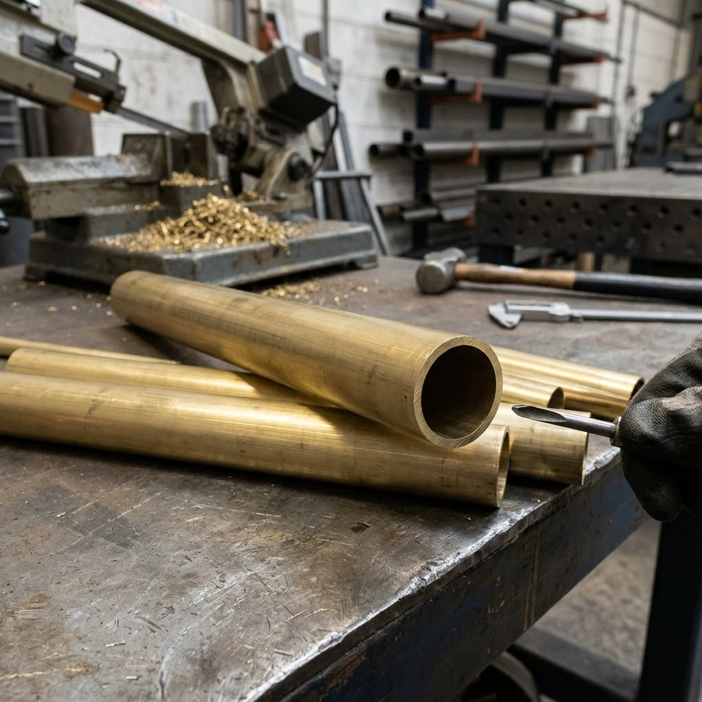 Brass Cylindrical Tube 44.45mm x 1.63mm CZ121 44.45 mm OD × 1.63 mm wall – photo 1 of 2