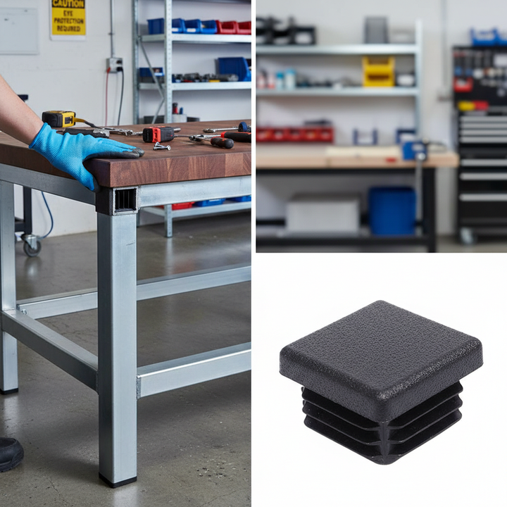 Premium Heavy Duty End Insert for 25mm Square Tube - Durable Nylon Protection - High-Quality Professional Grade for Industrial and Commercial Appli...