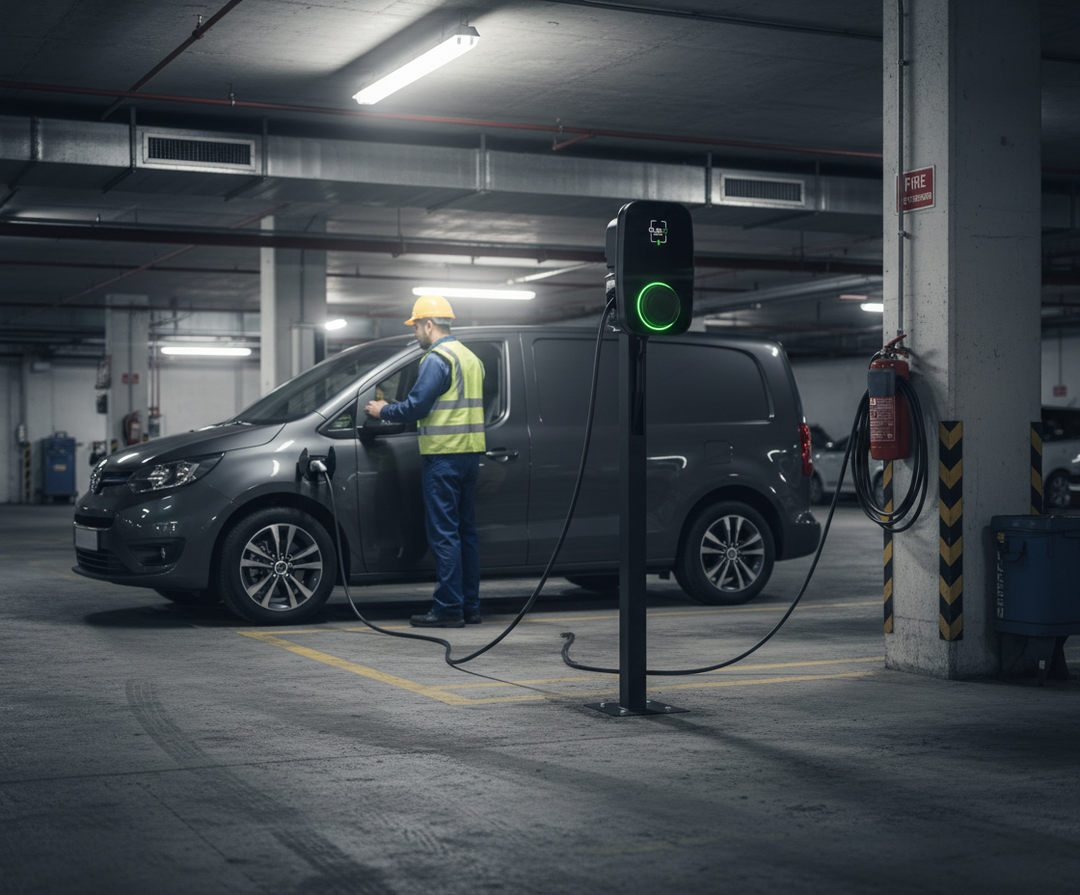 Premium Durable Smart Mounting Post for Up to 2 Chargers - Floor-Mounted Solution