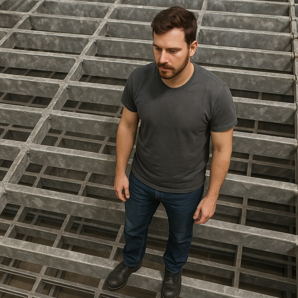 Mild Steel Open Grill Steel Flooring Galvanised Open Steel Flooring 25mm x 3mm 41/100 25 × 3 mm – photo 1 of 2