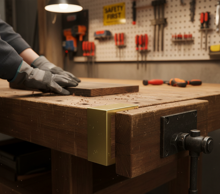 Premium Plain Finish Brass Angle 25.4mm x 25.4mm x 6.3mm for Industrial Applications