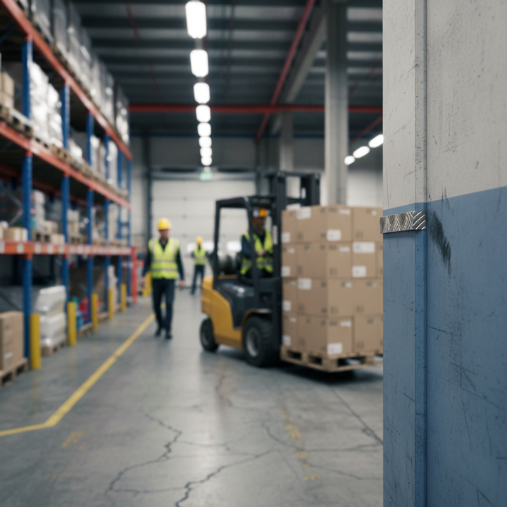 Premium Heavy Duty Chequer Plate Wall Corner Protector - 75mm x 75mm x 2mm for Enhanced Grip and Durability in High Usage Areas