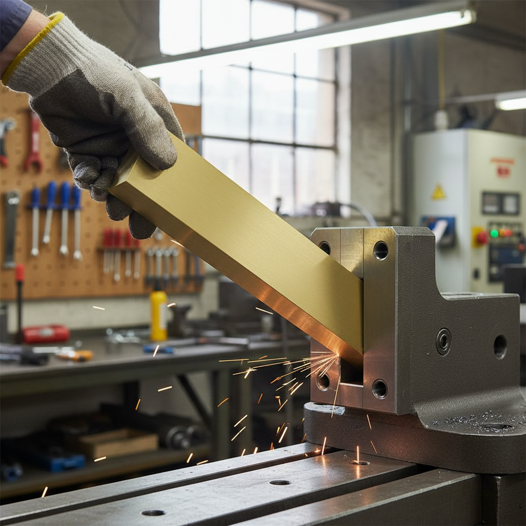 Premium 6mm Plain Finish Brass Square Bar - High Corrosion Resistance and Ductile Material for Various Applications